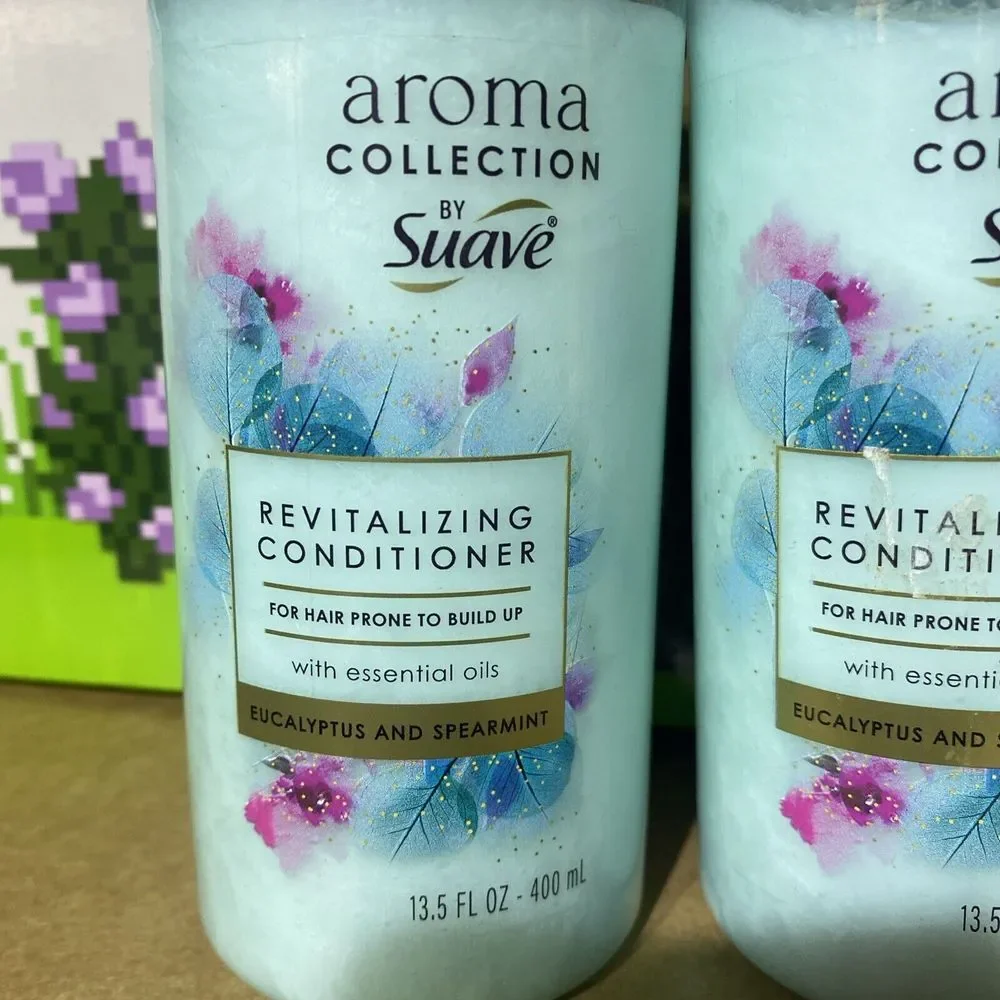 2 PK Suave Aroma Collection Eucalyptus Spearmint Revitalizing Conditioner 13.5oz